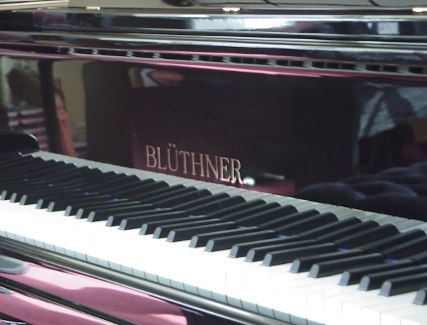 Blüthner Piano à Queue,Blanc Haute Brillance,Année 1940,190 CM
